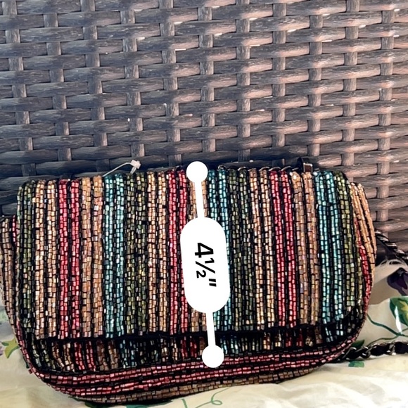 Zara beaded sequin shoulder bag crossbody clutch - Picture 6 of 10